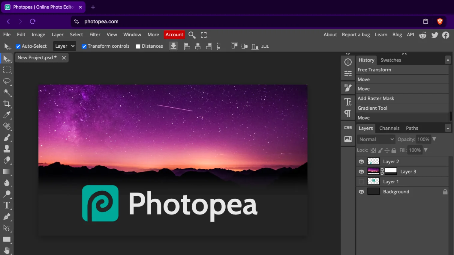 Photopea Image Editing Website Alternative to Photoshop